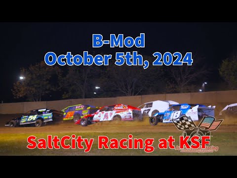 SaltCity Racing at KSF B-Mod 10/05/24 #10 Alex Wiens/#18 Kyle Wiens - dirt track racing video image