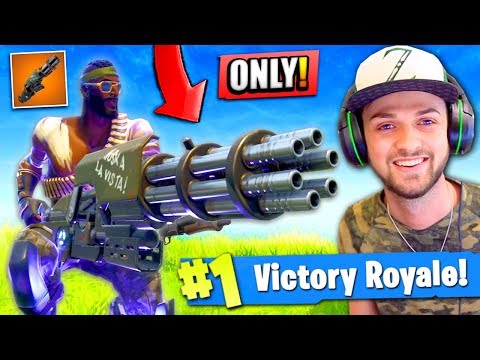 WINNING using *ONLY* the MINIGUN in Fortnite: Battle Royale! (CHALLENGE) - UCYVinkwSX7szARULgYpvhLw