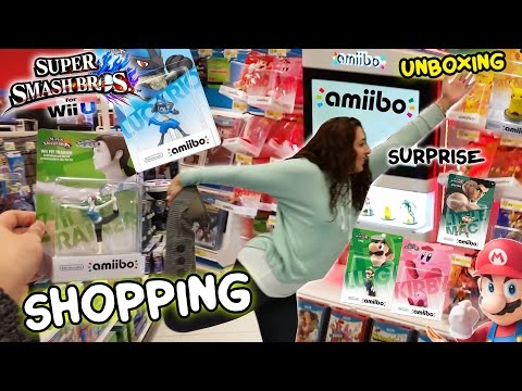 Amiibo Shopping w/ Skylander Mom & Chase! Surprise + Unboxing Super Smash Bros 4 WiiU - Wave 1 - UCC-RHF_77zQdKcA75hr5oTQ