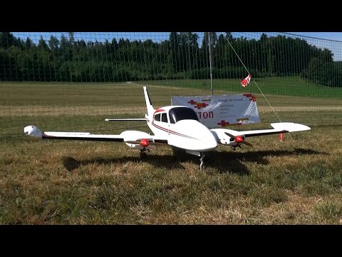 A.L.K 2015 R/C Cessna 310 Turbo Twin Gas Engine Aerobatic Invert Low-pass, Fast overflight - UCTLEcIaYJEbUEzQc3-ZvruQ