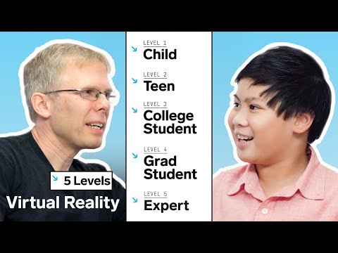 Oculus' John Carmack Explains Virtual Reality in 5 Levels of Difficulty | WIRED - UCftwRNsjfRo08xYE31tkiyw