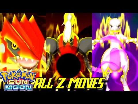 Pokémon Sun and Moon - All Z-Moves with Legendaries! - UC-2wnBgTMRwgwkAkHq4V2rg