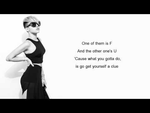 Miley Cyrus ft. French Montana | FU - Lyrics