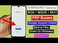 Samsung M30, M30S, M31 FRP Bypass 2023  Google Account Unlock  Remove FRP Lock Without PC