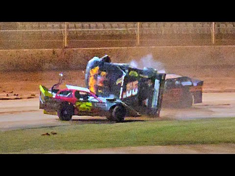 Baypark Speedway - South Pacific Supersaloons Champs - 7/12/24 - dirt track racing video image