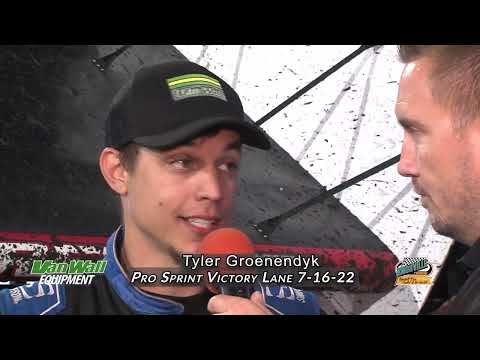 Knoxville Raceway Pro Sprints Victory Lane / July 16, 2022 - dirt track racing video image