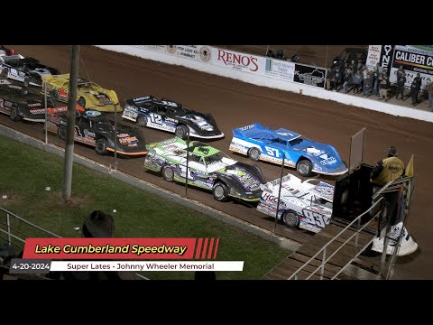 Lake Cumberland Speedway - Johnny Wheeler Memorial - Super Late Model Feature - 4/20/2024 - dirt track racing video image