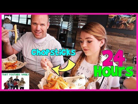 24 Hours Using Only Chopsticks / That YouTub3 Family - UCbZgDzTkBQMkPWYBFESJ3sQ