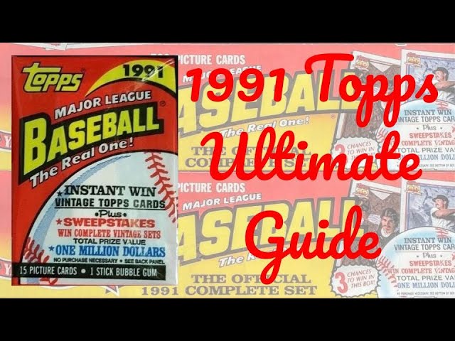 The 1991 Topps Baseball Set is a Must-Have for Any Fan