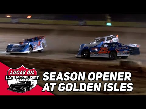 2023 Season Opener | Lucas Oil Late Model Dirt Series at Golden Isles - dirt track racing video image