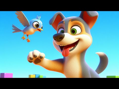 Der Welpe und der kleine Vogel spielen zusammen (30 MIN) - Kinderlieder