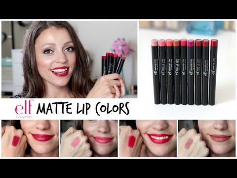 ELF Matte Lip Colors 2015 | SWATCHES - 9 SHADES! - UC8C7sbw7tHN2gD6fE9Cj9rw