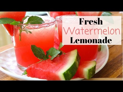 Fresh Watermelon Lemonade Recipe ~ Summer Drinks! - UCubwl8dqXbXc-rYE8MOSUnQ