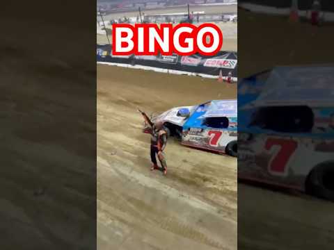 Wrecking your car out then pounding a beer, Cousin Eddie would approve. - dirt track racing video image