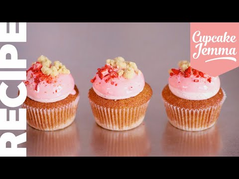 How To Make STRAWBERRY SHORTCAKE Cupcakes | Cupcake Jemma