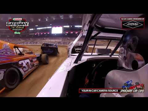 Pedal Cam #01 Peyton Taylor Day 1 at the Gateway Dirt Nationals 2021- Modified In-Car Camera - dirt track racing video image