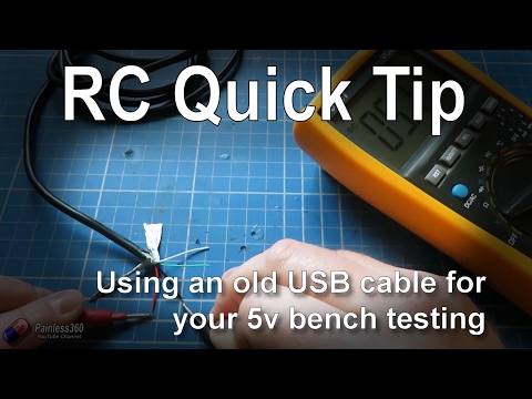 RC Quick Tips: Using an old USB cable as a handy 5v supply for testing - UCp1vASX-fg959vRc1xowqpw