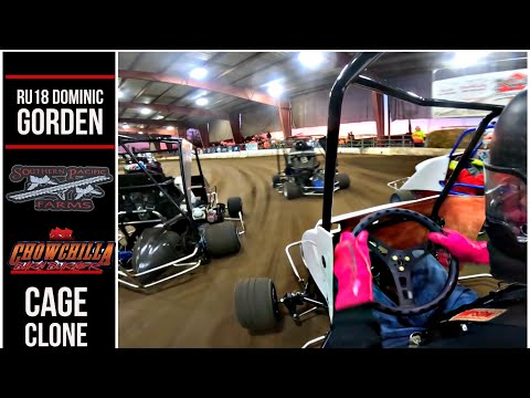 Dominic Gorden ONBOARD: Cage Clone Chowchilla Barn Burner January 28th, 2024 - dirt track racing video image