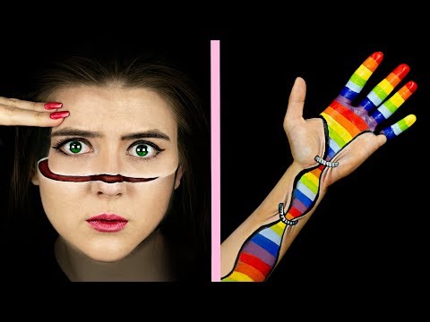 8 Astonishing Optical Illusions / Hand Art Makeup - UCWwqHwqLSrdWMgp5DZG5Dzg