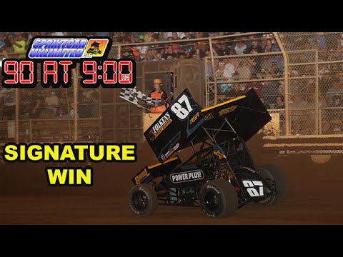 SprintCarUnlimited 90 at 9 for Monday, August 18th: Sanders gets signature win...inside the numbers - dirt track racing video image