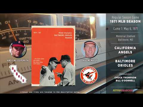 1971 California Angels vs Baltimore Orioles - Radio Broadcast video clip