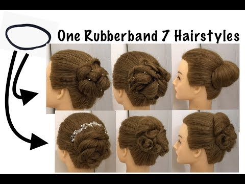 7 Beautiful Bun Hairstyles with One Rubber : Easy Hairstyles