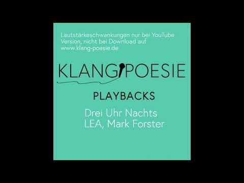 Drei Uhr nachts LEA Mark Forster Piano playback Karaoke Instrumental