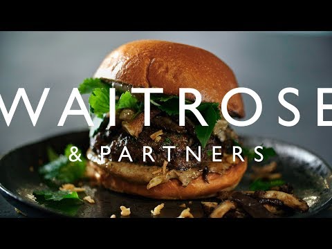 Black Garlic, Thai-Spiced Burgers with Ginger Shiitake Mushrooms | Waitrose & Partners