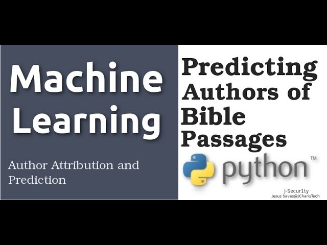 Authorship Attribution with Machine Learning