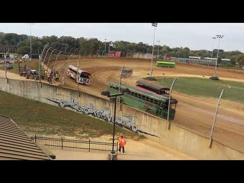 Lawrenceburg Day of Destruction School Bus Heat Race [10/18/25] - dirt track racing video image
