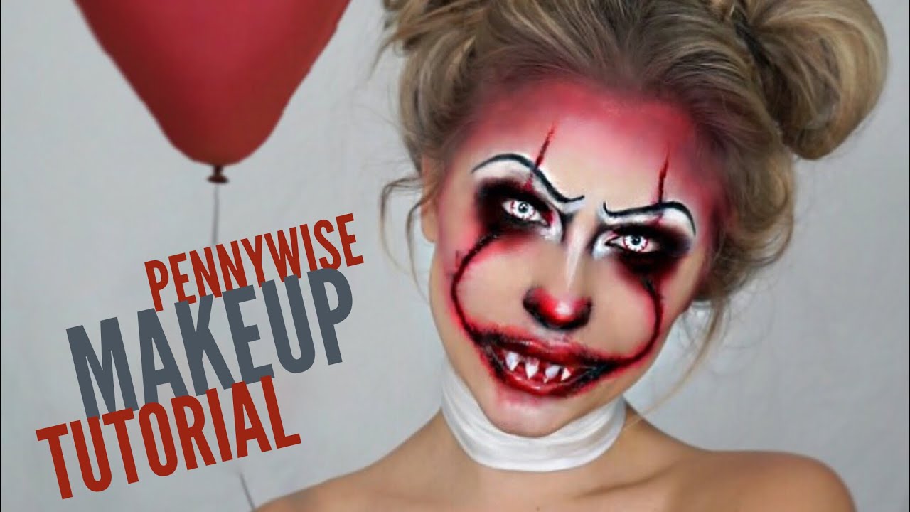 It 2017 Pennywise Halloween Makeup Tutorial Killer Clown