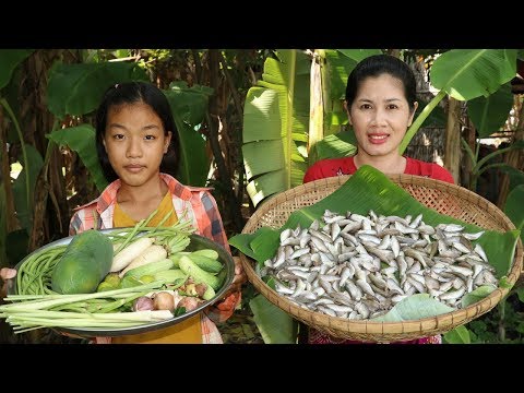 Awesome Cooking Small Fish With Vegetables Healthy food - Cook Fish Recipes - Village Food Factory