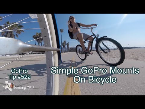 MicBergsma's simple GoPro mounts on bicycle - GoPro Tip #522 - UCTs-d2DgyuJVRICivxe2Ktg