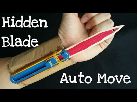 How to make the Full Automatic Hidden Blade | Assassin's Creed | Cardboard & wooden sticks - UCBWhJHVuxtxbeRp_PAdfn2w