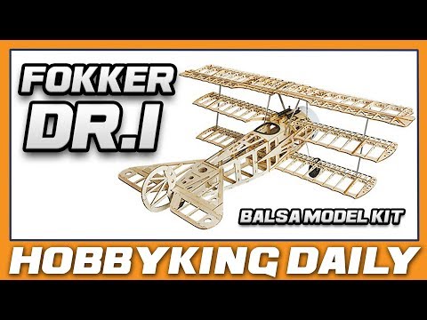 Fokker Dr.I 770mm Laser Cut Balsa Model Kit - HobbyKing Daily - UCkNMDHVq-_6aJEh2uRBbRmw