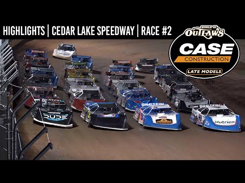 World of Outlaws CASE Construction Late Models | Cedar Lake Speedway | August 2, 2024 | HIGHLIGHTS - dirt track racing video image