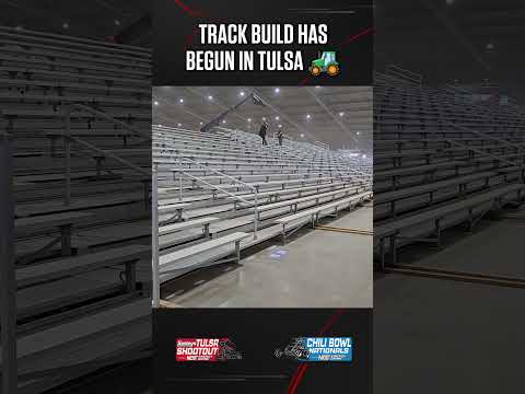 🚜 The Tulsa Expo Raceway is taking shape! 👷🏻‍♂️ #tulsashootout #chilibowl #dirttrackracing - dirt track racing video image