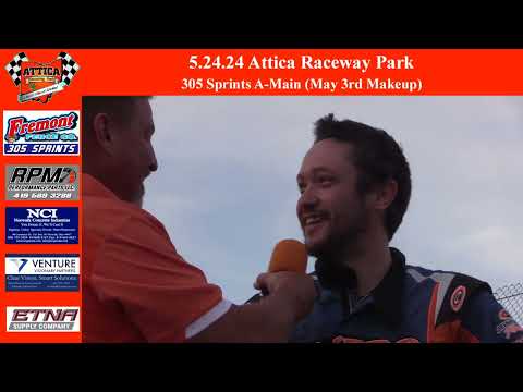 5.24.24 Attica Raceway Park 305 Sprints Makeup A-Main - dirt track racing video image