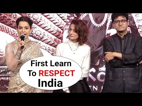 Video - MANIKARNIKA Kangana Ranaut Gets ANGRY On Female Reporter For INSULTING Indian National Anthem