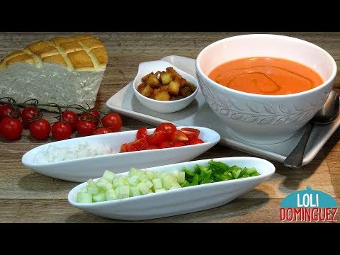 Gazpacho Andaluz, Receta tradicional muy fácil y rápida - Recetas paso a paso - Loli Domínguez - UC5ONfXPjWgqElh0NZaRJ1tg