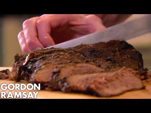 BBQ Brisket with Crunchy Coleslaw & Sweet Potato Wedges | Gordon Ramsay - UCIEv3lZ_tNXHzL3ox-_uUGQ