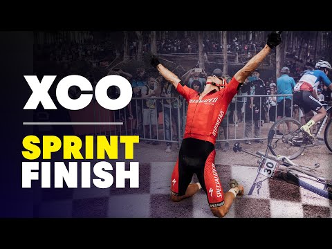 Sam Gaze's intense sprint finish at UCI MTB XCO World Cup 2018 South Africa - UCblfuW_4rakIf2h6aqANefA