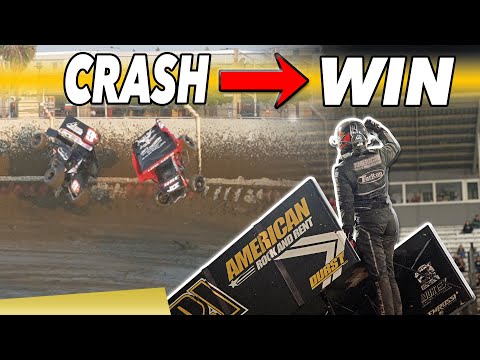 Flipped the 360… Then WON in the 410 | Wild Night at Tulare! - dirt track racing video image