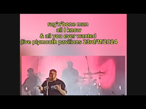 @ragnboneman all I know & all you ever wanted live at plymouth pavilions 23rd November 2024💜
