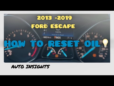 Cómo restablecer la luz de advertencia del aceite en la Ford Escape 3.