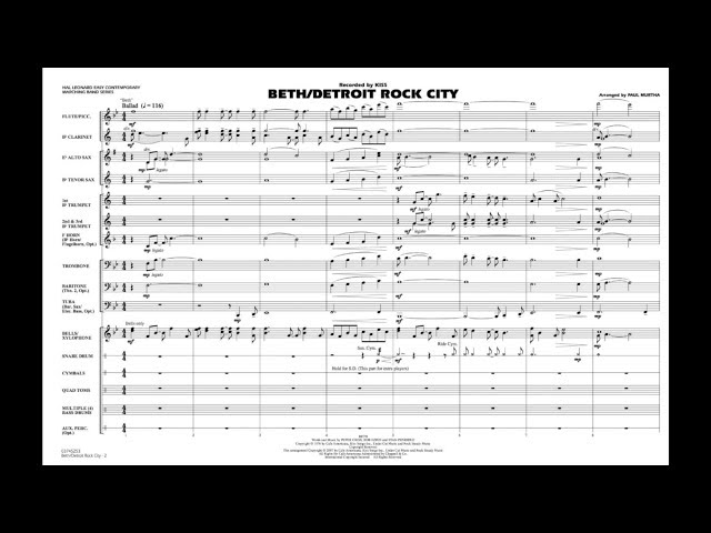 Detroit Rock City – The Best Sheet Music for Your Band