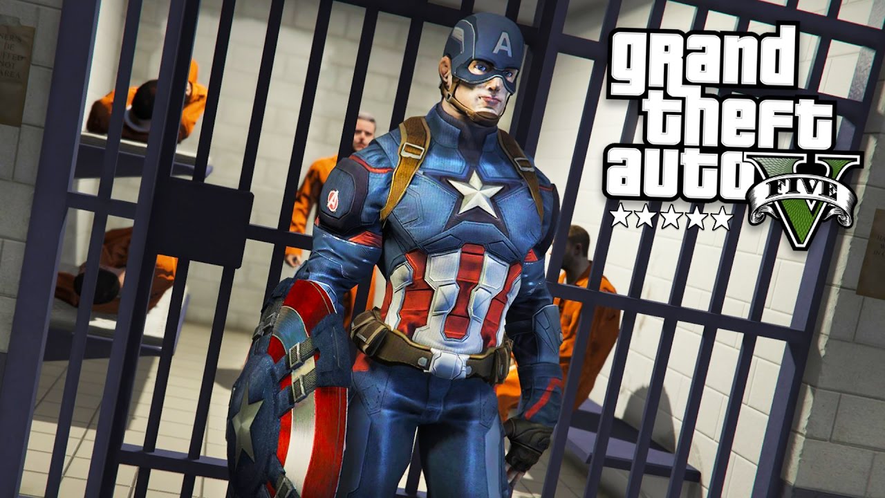 Gta 5 Play As A Cop Mod Captain America Captain America