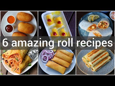 6 amazing roll recipes collection | easy snacks & dessert recipes collection
