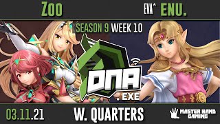 DNA.EXE S9:W10 - Zoo (Pyra/Mythra) Vs. EVA^ | enu (Zelda) - W Quarterfinals