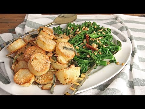 Parm Roasted Potatoes & Garlic Pine Nut Broccolini | Episode 1210 - UCNbngWUqL2eqRw12yAwcICg